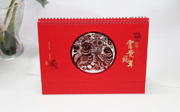 高檔镂金工藝台曆定做，定做